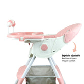 Silla Comedor Con Ruedas Rosa Pink